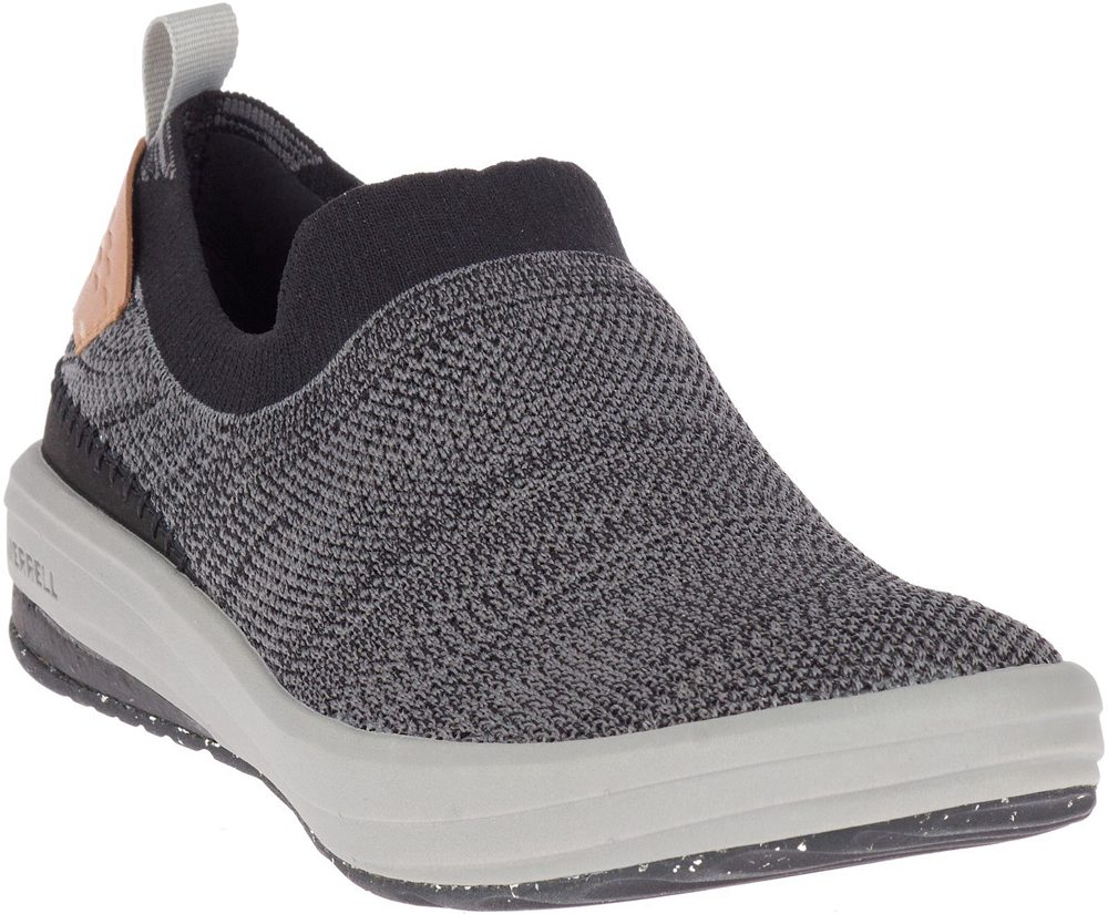 Merrell Slip Ons Black - Gridway Moc - Mens 04PWJFAHT